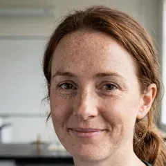 Siobhan Kearney in an empty science lab